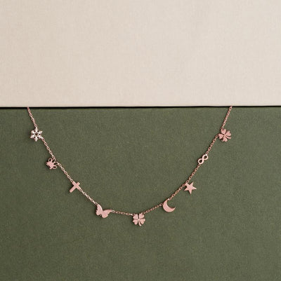 Rose Gold Butterfly Necklace Christmas Gifts