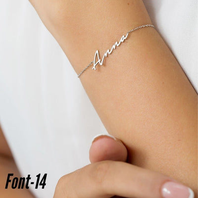 Custom Name Bracelets for women Christmas Gift for her Sterling Silver name bracelet