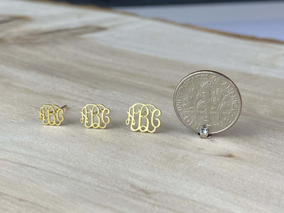 Monogram Earrings Size Comparison